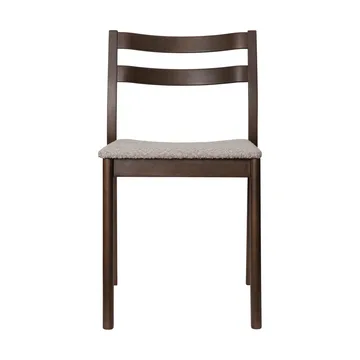 Boda stol - Klädd sits rugged bouclé, mörkbetsad ek-natural - Ferm Living