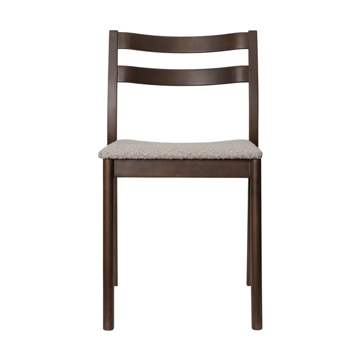 Boda stol - Klädd sits rugged bouclé, mörkbetsad ek-natural - Ferm Living