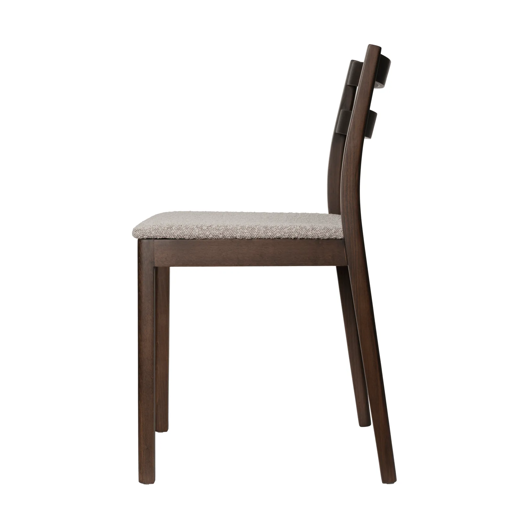 Boda stol, Klädd sits rugged bouclé, mörkbetsad ek-natural Ferm Living