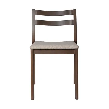 Boda stol - Klädd sits soft bouclé, mörkbetsad bok-natural - Ferm Living