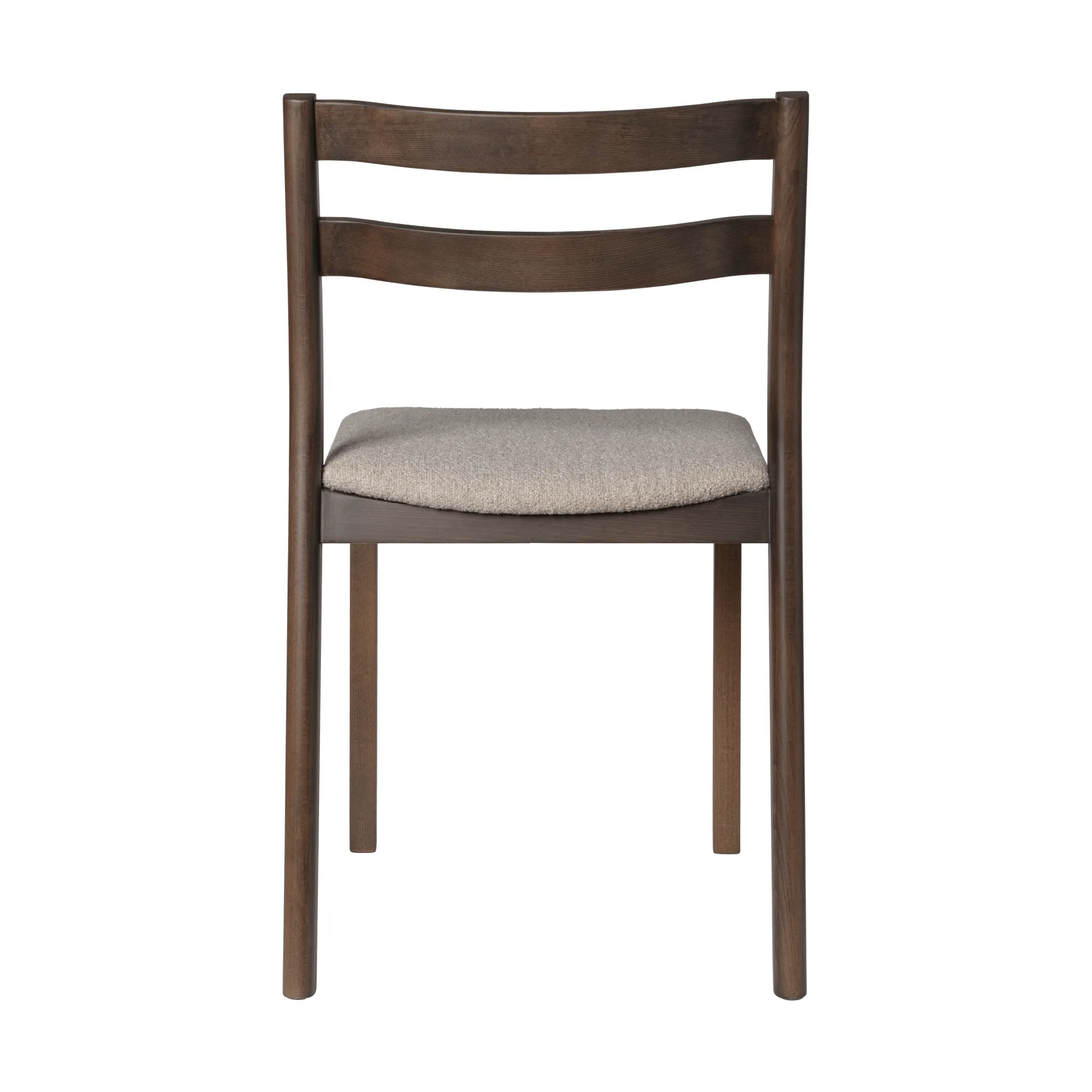 Boda stol, Klädd sits soft bouclé, mörkbetsad bok-natural Ferm Living
