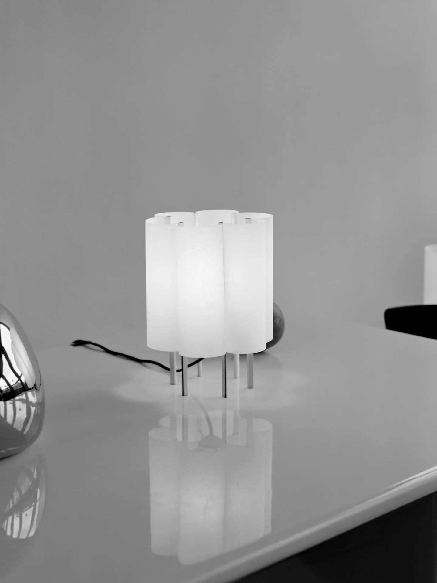 Boe bordslampa 28 cm, Silver-natural Ferm Living