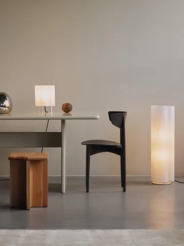 Boe golvlampa 80 cm - Silver-natural - Ferm Living