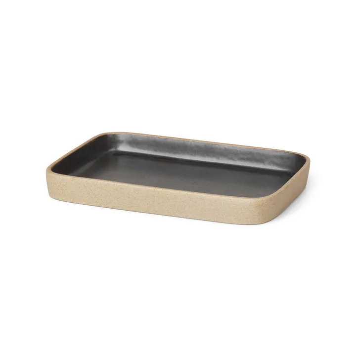 Bon dekorationsbricka liten - Beige-svart - Ferm Living