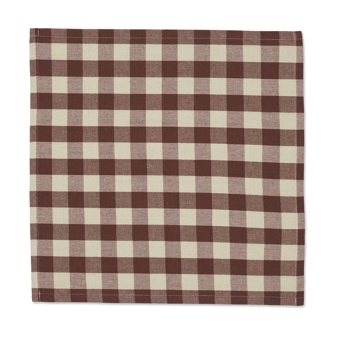 Bothy Check bomullsservett 40x40 cm 4-pack, Cinnamon-grey green Ferm Living