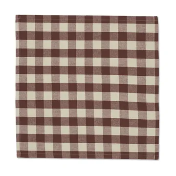 Bothy Check bomullsservett 40x40 cm 4-pack - Cinnamon-grey green - Ferm Living