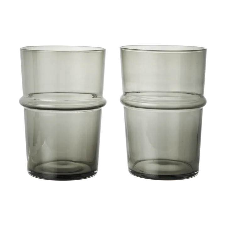 Boya dricksglas högt 45 cl 2-pack - Smoked Grey - Ferm Living
