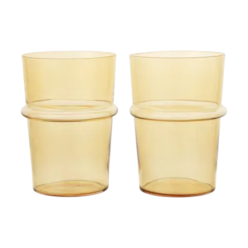Boya dricksglas högt 45 cl 2-pack - Yellow - Ferm Living