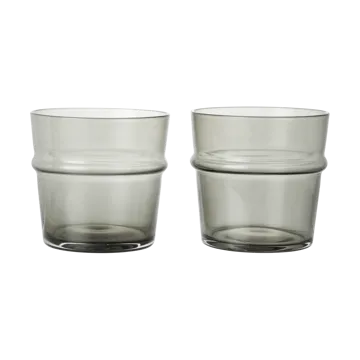 Boya dricksglas lågt 30 cl 2-pack - Smoked Grey - Ferm Living