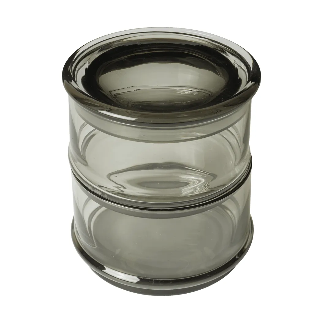 Boya stapelbara burkar, 2 delar, smoked grey Ferm Living