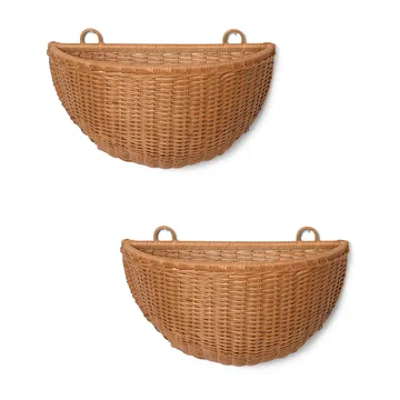 Braided väggkorgar 2-pack - Natural - Ferm Living