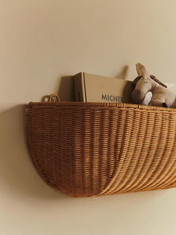 Braided wall pocket väggkorg 25x75 cm - Natural - Ferm Living