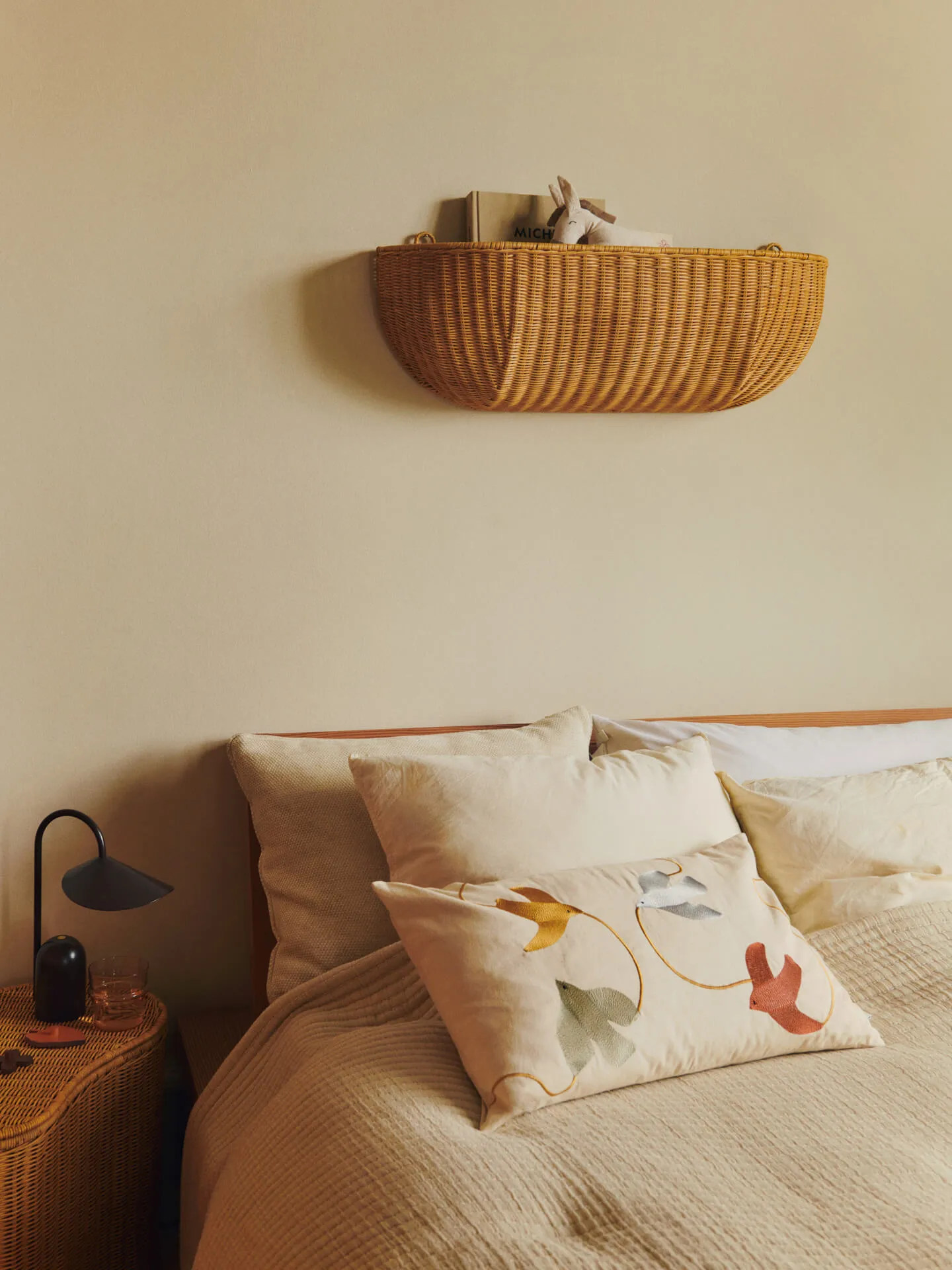 Braided wall pocket väggkorg 25x75 cm, Natural Ferm Living