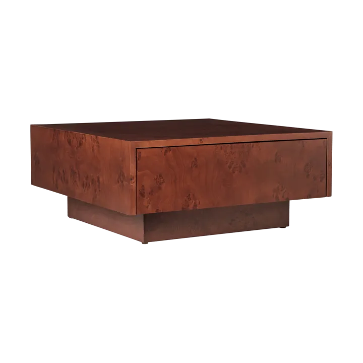 Burl storage soffbord 70x70 cm - Dark stained burl - Ferm Living