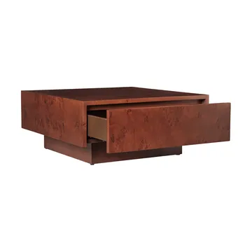 Burl storage soffbord 70x70 cm - Dark stained burl - Ferm Living
