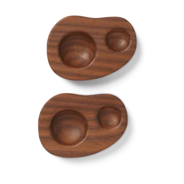 Cairn äggkopp 2-pack - Dark brown - Ferm Living