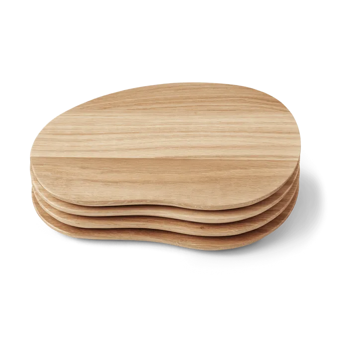 Cairn butter boards bricka 4-pack - Oak - Ferm Living