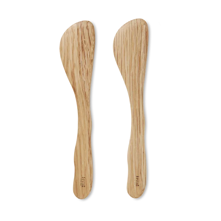 Cairn smörkniv 2-pack - Oak - Ferm Living