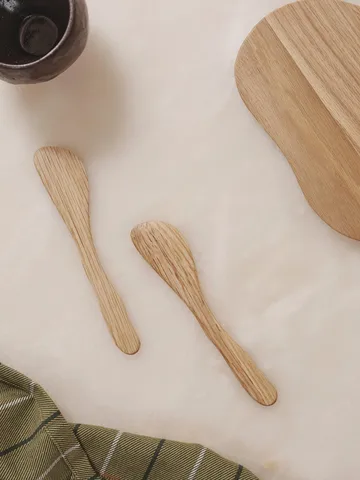 Cairn smörkniv 2-pack - Oak - Ferm Living