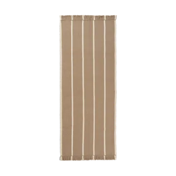 Calm kelim gångmatta - Dark Sand, Off-white, 80x200 cm - Ferm Living