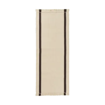 Calm kelim gångmatta - Off-white, Coffee, 80x200 cm - Ferm Living