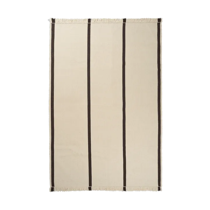 Calm kelim matta - Off-white, Coffee, 200x300 cm - Ferm Living