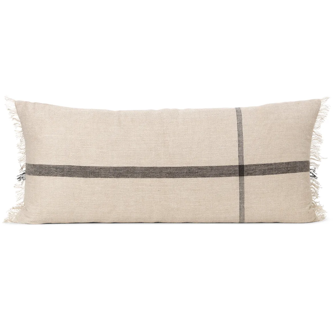 Calm kudde camel-black, 38x88 cm Ferm Living