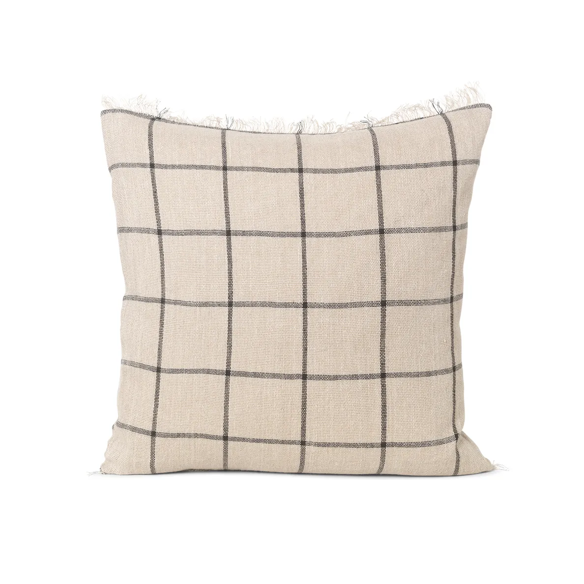 Calm kudde camel-black, 48x48 cm Ferm Living