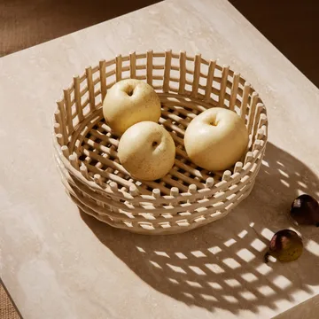 Ceramic flätad skål - Cashmere - Ferm Living