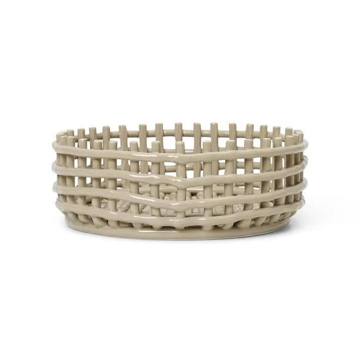 Ceramic flätad skål - Cashmere - Ferm Living