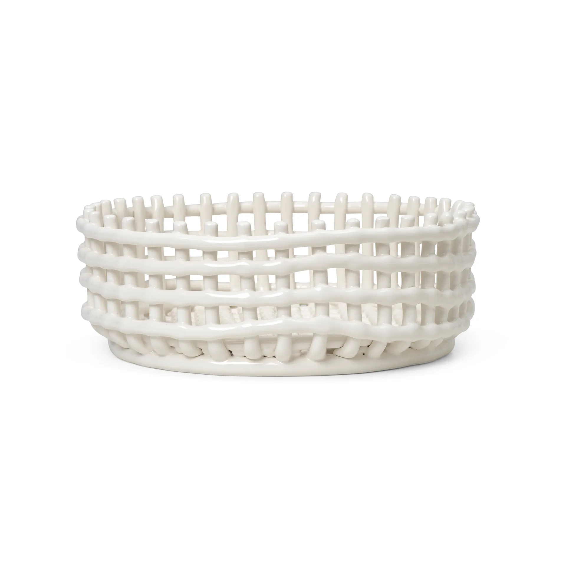 Ceramic flätad skål, Off-white Ferm Living