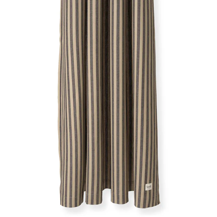 Chambray duschdraperi - Sand-black - Ferm Living
