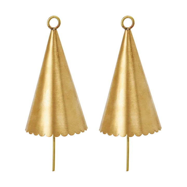 Cone bell dekorationshänge 2-pack - Brass - Ferm Living