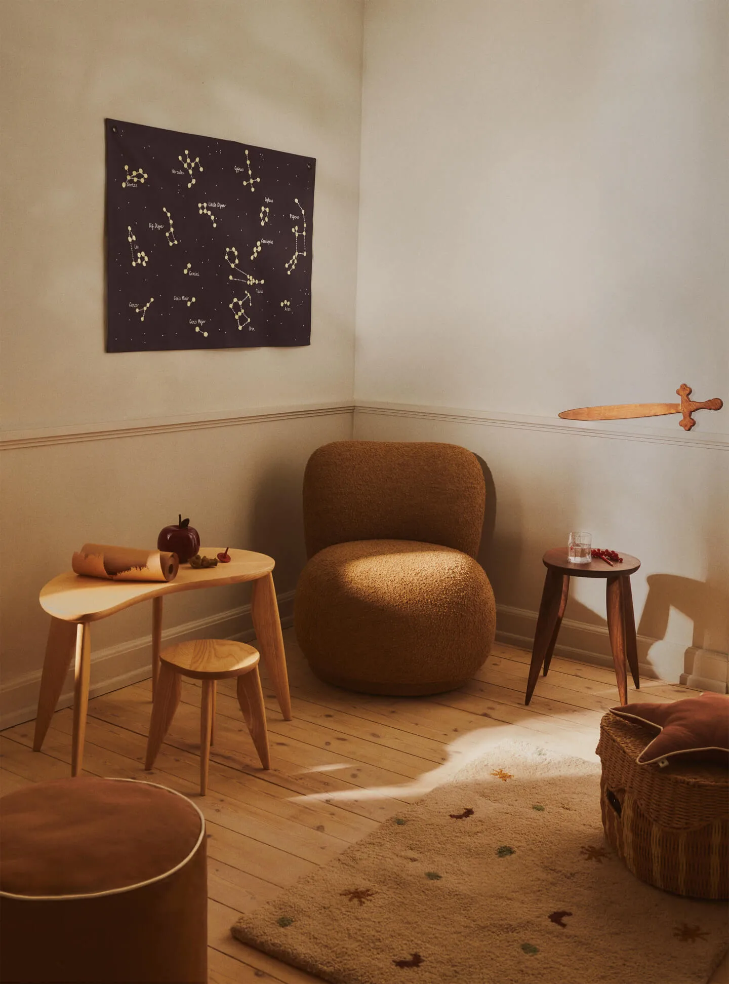 Constellation textilkarta, Dark blue, 70x100 cm Ferm Living