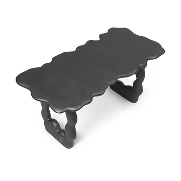 Dal Piece soffbord 100x50x47 cm - Black Aluminium - Ferm Living
