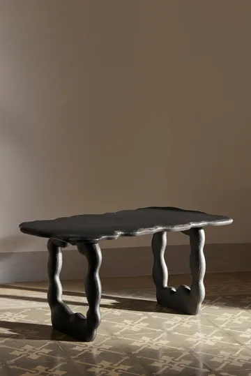 Dal Piece soffbord 100x50x47 cm - Black Aluminium - Ferm Living