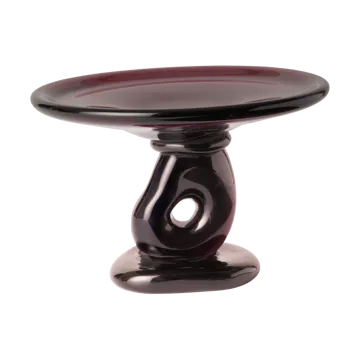 Damo glass centerpiece fat Ø21 cm - Dark Grape - Ferm Living