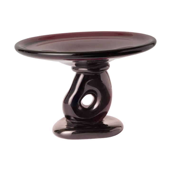 Damo glass centerpiece fat Ø21 cm - Dark Grape - Ferm Living