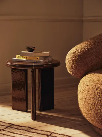 Deya sidobord Ø47x45 cm - Chestnut brown - Ferm Living