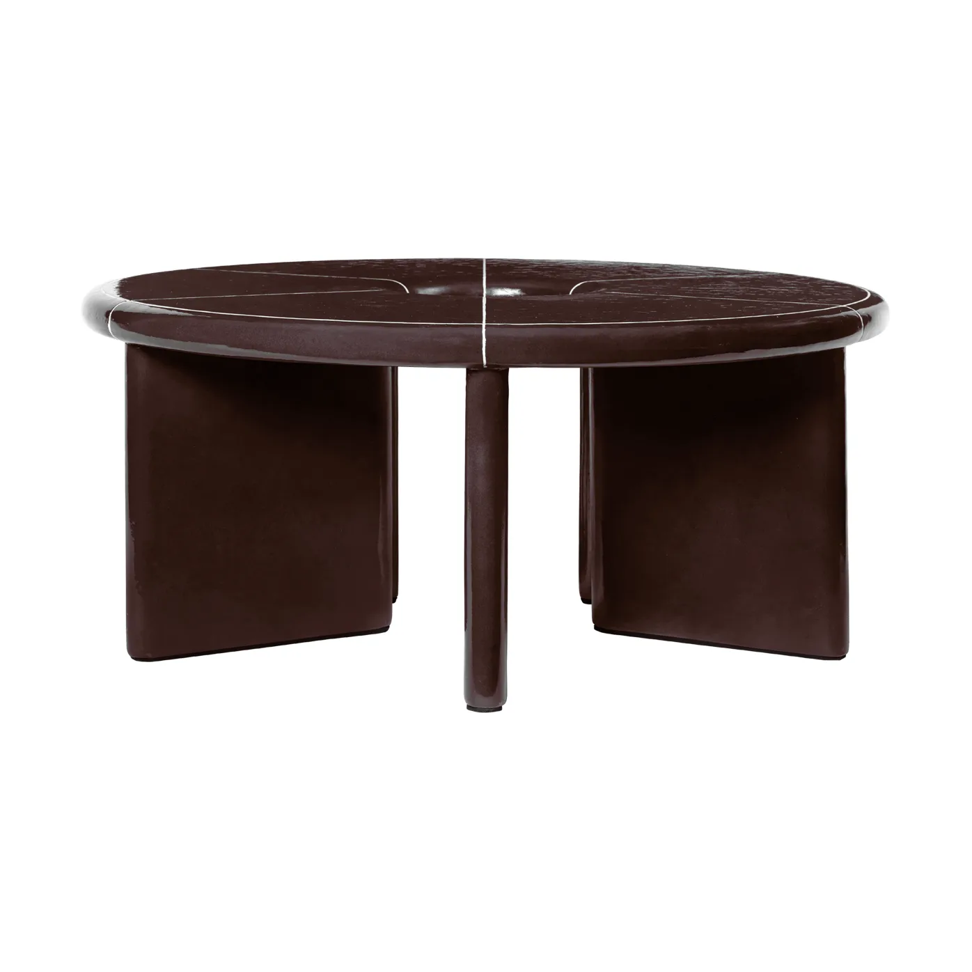 Deya soffbord Ø80x32 cm, Chestnut brown Ferm Living