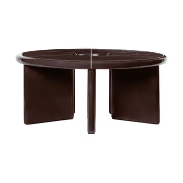 Deya soffbord Ø80x32 cm - Chestnut brown - Ferm Living