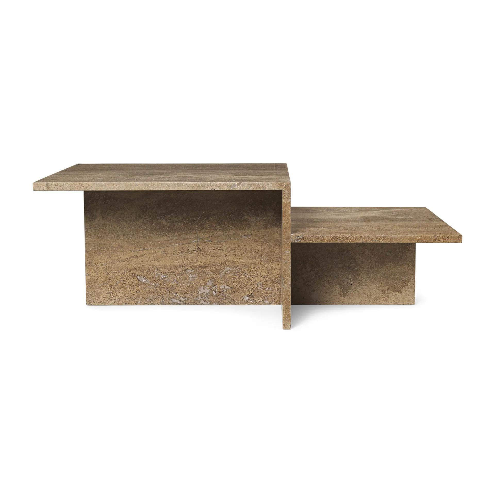 Distinct soffbord, Dark Brown Travertine Ferm Living