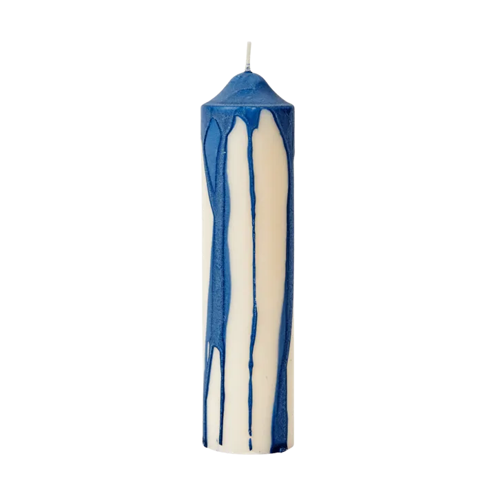 Dryp blockljus - Deep Blue, 20 cm - Ferm Living