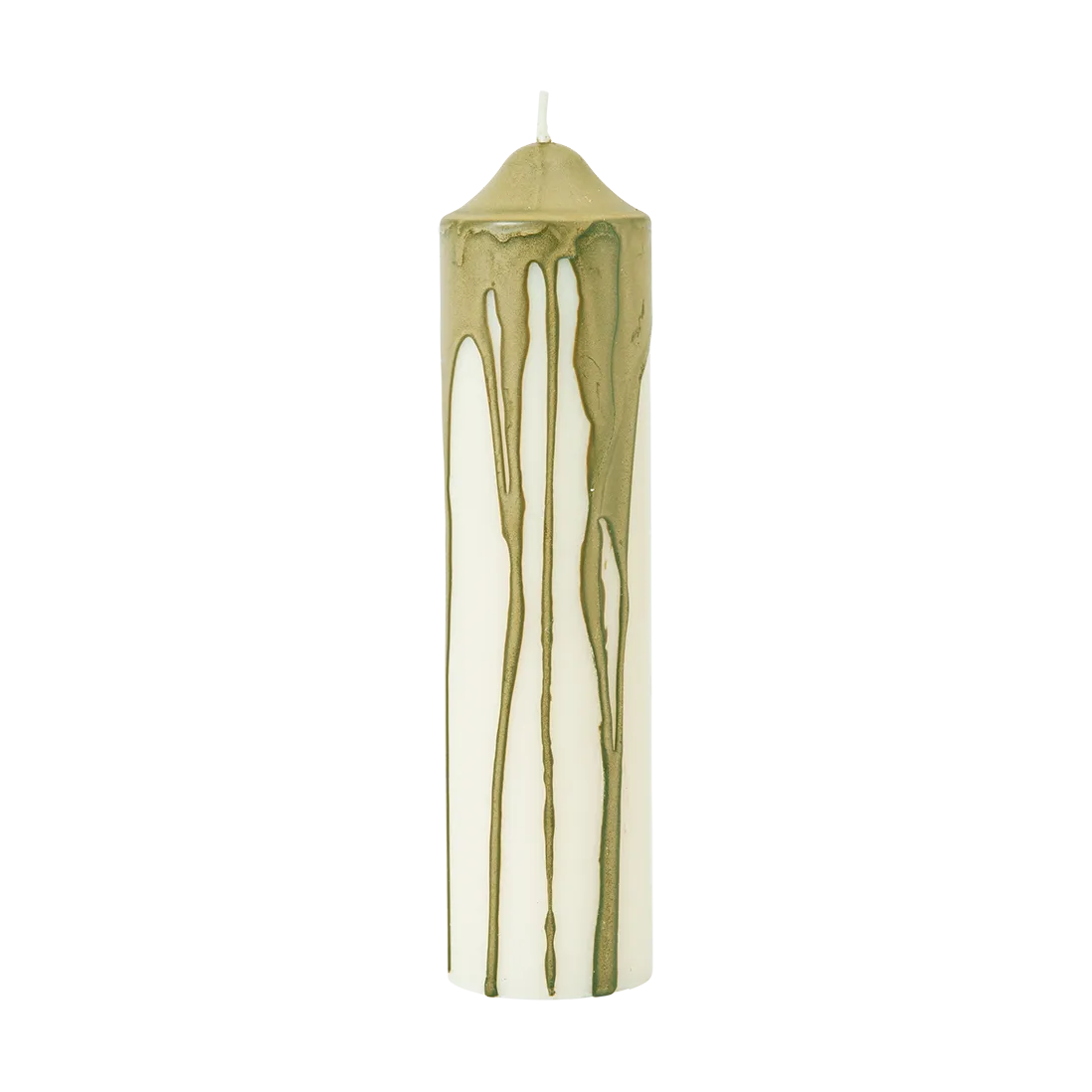 Dryp blockljus, Olive Green, 20 cm Ferm Living