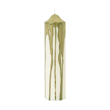 Dryp blockljus - Olive Green, 20 cm - Ferm Living