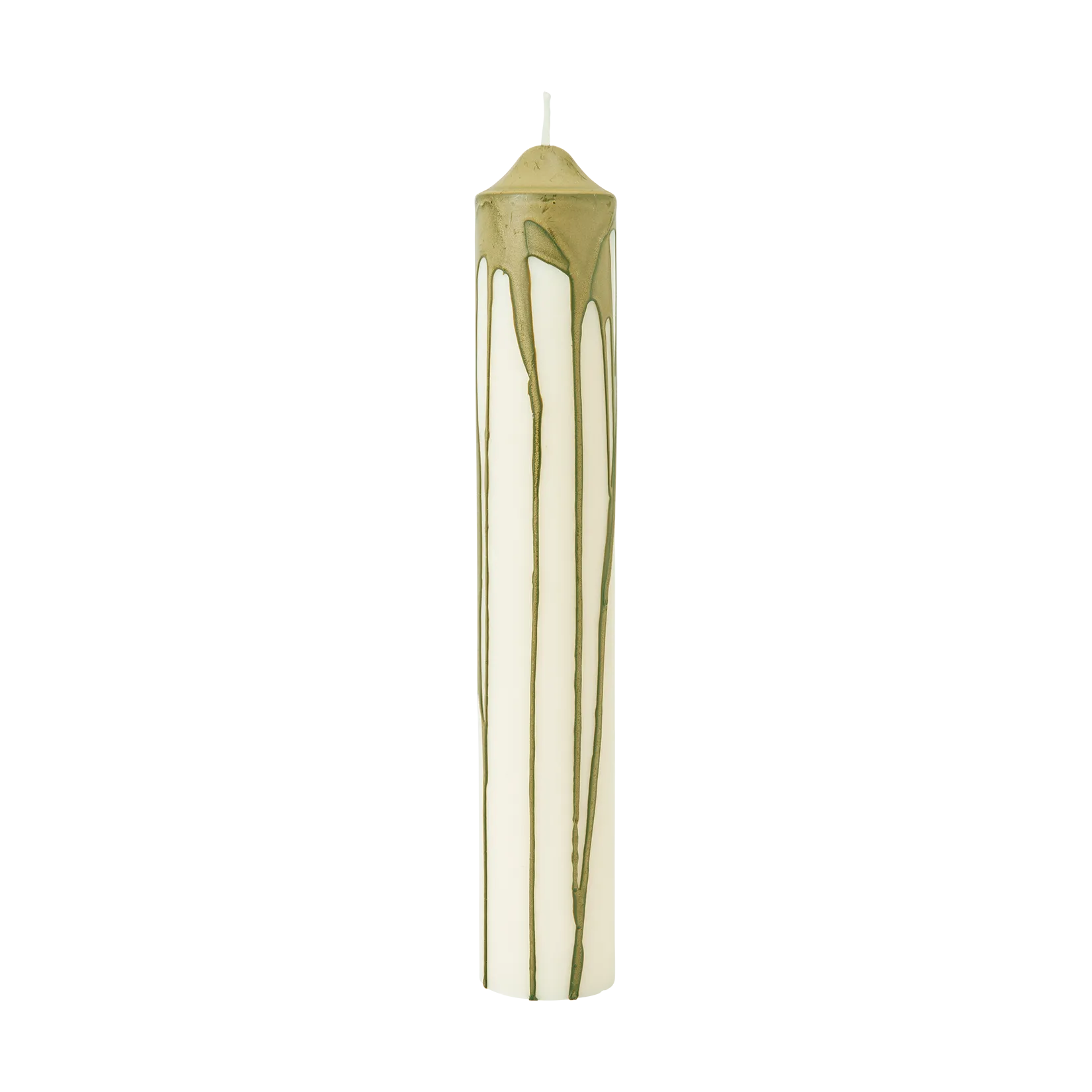 Dryp blockljus, Olive Green, 30 cm Ferm Living