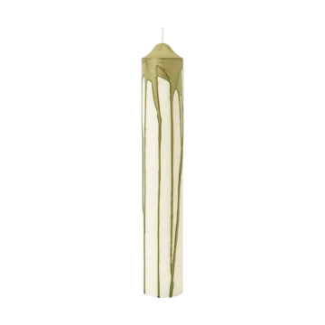 Dryp blockljus - Olive Green, 30 cm - Ferm Living