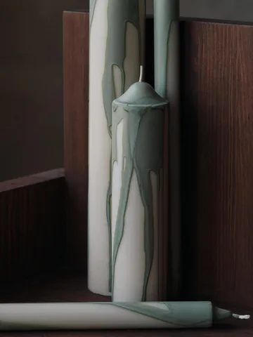 Dryp blockljus - Tea Green, 30 cm - Ferm Living