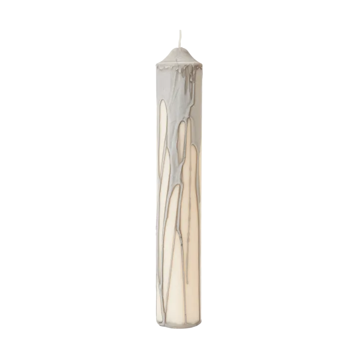 Dryp blockljus - Warm Grey, 30 cm - Ferm Living