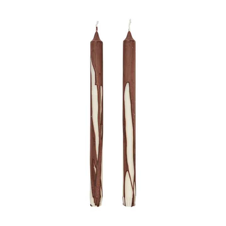 Dryp stearinljus 2-pack - Dark Chocolate - Ferm Living